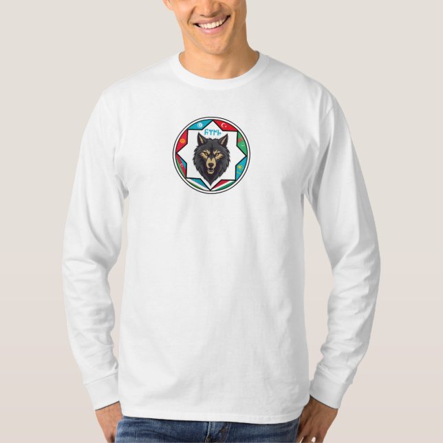 Göktürk Türk Wolf Design shirt (Front)