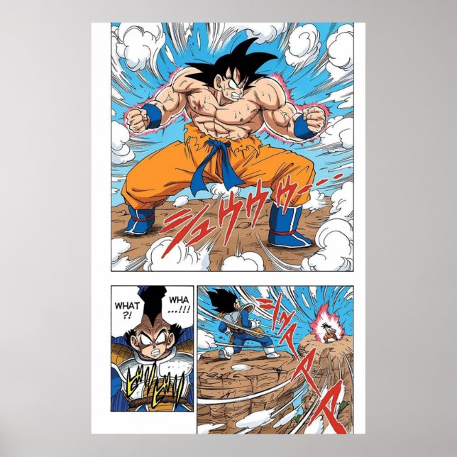 Goku charged up VS Vegeta Poster (Front)