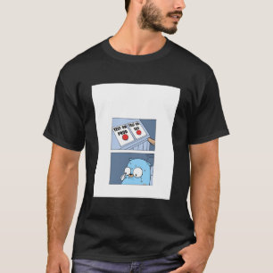 Golang Gopher Two Buttons  T-Shirt