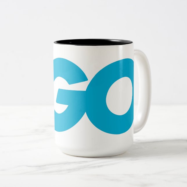 Golang Logo Two-Tone Coffee Mug (Front Right)