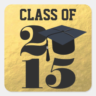 Gold 2015 Grad Cap | Graduation Sticker