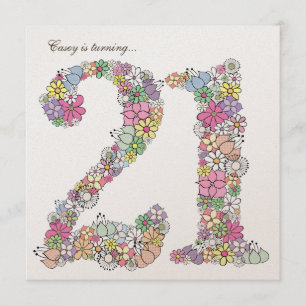 Gold 21st Girls Birthday Party Custom Invitation