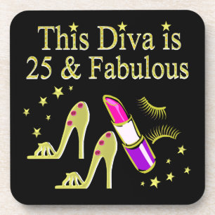 GOLD 25 AND FABULOUS DIVA DESIGN COASTER