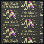 GOLD 30 AND FABULOUS 30TH BIRTHDAY DESIGN FABRIC<br><div class="desc">This gorgeous 30 year old Diva will love and adore this gold high heeled and lipstick 30th birthday design on Tees, Tote Bags, Pillows, Mugs and Gifts. Surprise your glamourous 30 year old Party Girl with this 30th customised birthday gift that she will treasure all year long. Celebrate turning 30...</div>