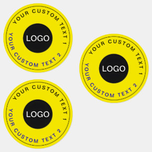 Gold 30 Waterproof Stickers   Custom Business Logo