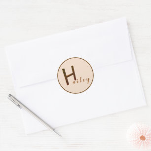 Gold 3D Letter H Stickers