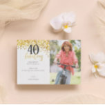 Gold 40 & Fabulous 40th Birthday Party Invitations<br><div class="desc">Stylish and modern Gold 40 and Fabulous 40th Birthday Party Invitations.  All text is customisable for your celebration needs.  Has matching accessories.</div>