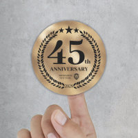 Gold 45th Anniversary Business Logo Commemorative
