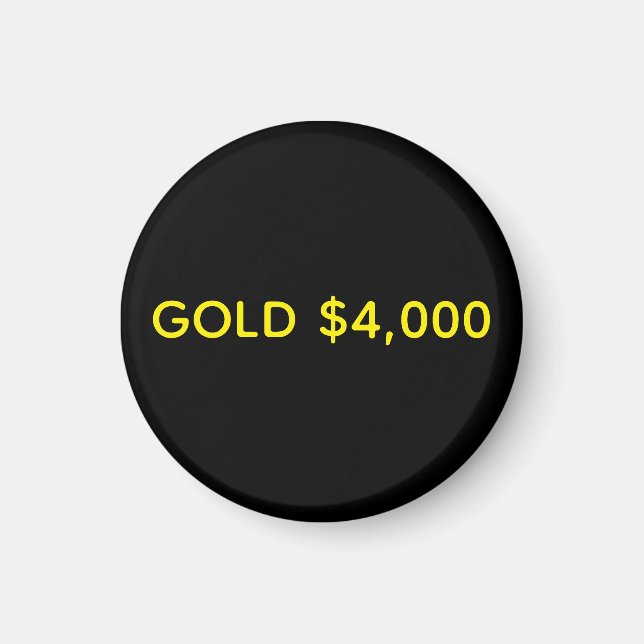 Gold $4,000 Market Celebration Magnet (Front)