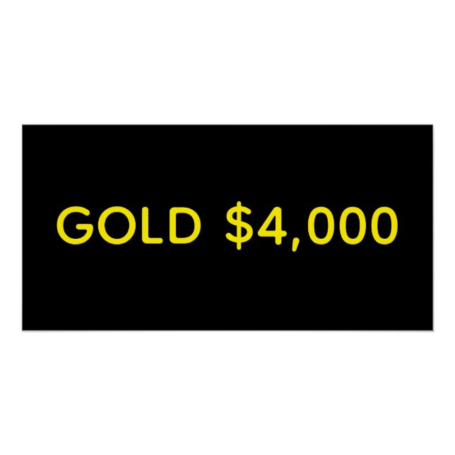 Gold $4,000 Market Celebration Poster (Front)