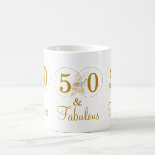 Gold 50 and Fabulous 50th Birthday  Coffee Mug