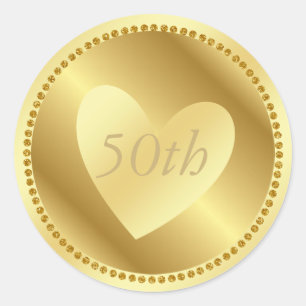 Gold 50th Anniversary Sticker