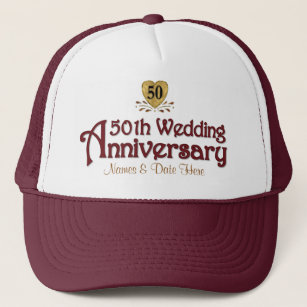 Gold 50th Anniversary Trucker Hat