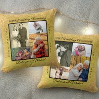 Gold 50th Wedding Anniversary 8 Photo Collage