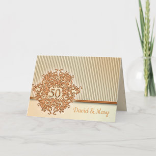 Gold, 50th Wedding Anniversary. Card