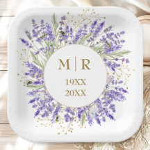 Gold 50th Wedding Anniversary Lavander Floral