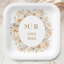 Gold 50th Wedding Anniversary Peony Floral