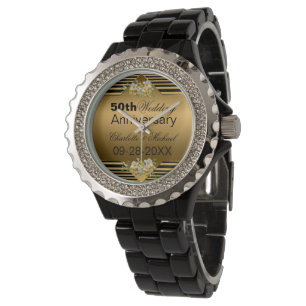 Gold 50th Wedding Anniversary Watch