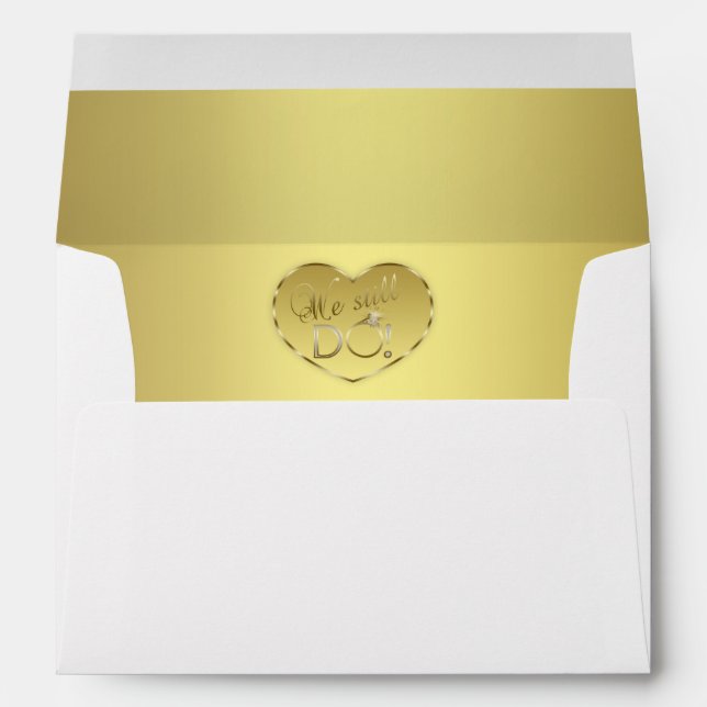 Gold 50th Wedding Anniversary We still DO Envelopes (Back (Bottom))