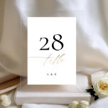 Gold 5 x 7 Calligraphy Modern Wedding Table Number<br><div class="desc">***this design is part of a matching collection*** _______________________ this design template is fully editable / customisable by you the customer - click personalise further button if you wish to move, add, delete, or make significant changes to the design _______________________ *if you have any DESIGN questions or need more designs...</div>