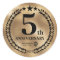 Gold 5th Anniversary Business Logo Commemorative