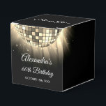 Gold 60th Birthday Party 70's Disco Ball Favour Box<br><div class="desc">Make your guests feel like disco stars with our Gold 60th Birthday Party 70's Disco Ball Favour Box. These favour boxes are the perfect way to send your friends and family home with a touch of '70s nostalgia after your milestone birthday celebration. In a lively shade of purple, these favour...</div>