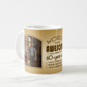 Gold 60th Birthday World’s Best Custom Photo Frame Coffee Mug