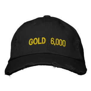 Gold $6,000 Market Celebration Embroidered Hat