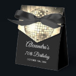 Gold 70th Birthday Party 70's Disco Ball Favour Box<br><div class="desc">Elevate your 70th birthday celebration with our Gold 70th Birthday Party 70's Disco Ball Favour Box. This favour box captures the essence of the disco era, making it the perfect choice for a retro-themed bash or any event where you want to infuse a touch of '70s magic. In a radiant...</div>