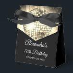Gold 70th Birthday Party 70's Disco Ball Favour Box<br><div class="desc">Elevate your 70th birthday celebration with our Gold 70th Birthday Party 70's Disco Ball Favour Box. This favour box captures the essence of the disco era, making it the perfect choice for a retro-themed bash or any event where you want to infuse a touch of '70s magic. In a radiant...</div>