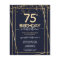 Gold 75th Birthday Party Budget Invitation