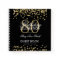 Gold 80th Birthday Guestbook Confetti Black