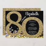 Gold 80th Birthday Invitation - 70th Invitation<br><div class="desc">Modern Gold 80th Birthday Invitation. Invite your guests in style with this uniquely designed invitation.</div>