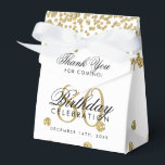 Gold 80th Birthday Thank You Confetti Favour Box<br><div class="desc">Elegant "Thank You" 80th Birthday Gold Faux Glitter Confetti design.</div>