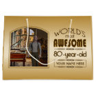Gold 80th Birthday World’s Best Custom Photo Frame