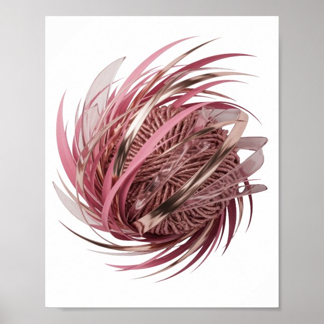 Gold ABSTRACT ART A UNIQUE DESIGN WITH A TWIST Poster (Front)