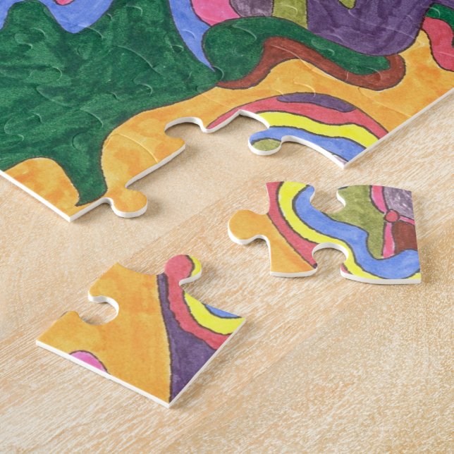 "Gold" Abstract Art Jigsaw Puzzle (Side)