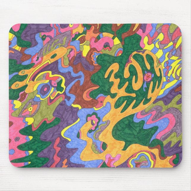 "Gold" Abstract Art Mouse Mat (Front)