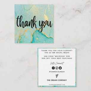 Gold Abstract Blue Watercolor Media Insert