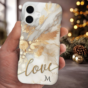 Gold Abstract Love Script Phone Case