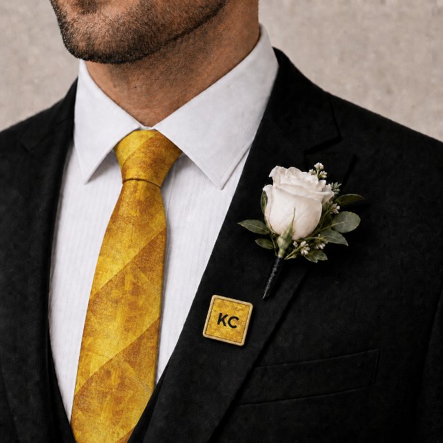 Gold Abstract Pattern Necktie (Gold Abstract Pattern Necktie)