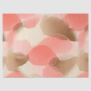 Gold Accented Fluid Art - Sienna Marble (6) Tissue Paper