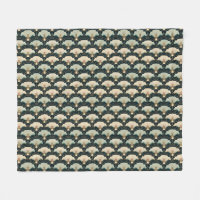 Gold Accented Patterned Japanese-inspired