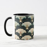 Gold Accented Patterned Japanese-inspired