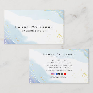 Gold Accents Elegant Business Cards