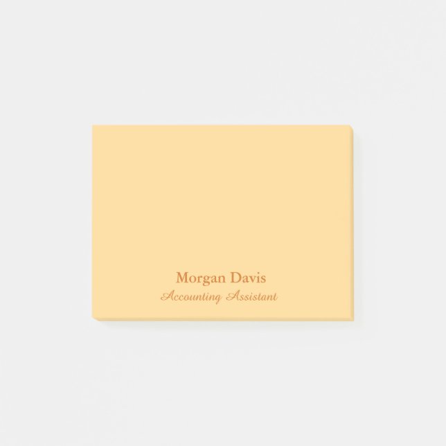 Gold Accounting Assistant Post-it Notes (Front)