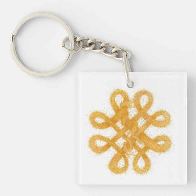GOLD ACRYLIC KEYCHAIN Square Acrylic Keychain (Front)