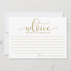 Gold Advice for the Bride Calligraphy
