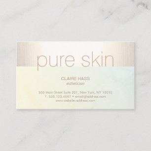 Gold Aesthetician Skincare Day Spa Business Card