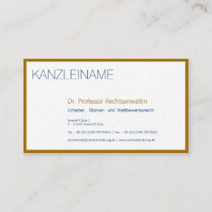 Gold Akzente Visitenkarte Business Card
